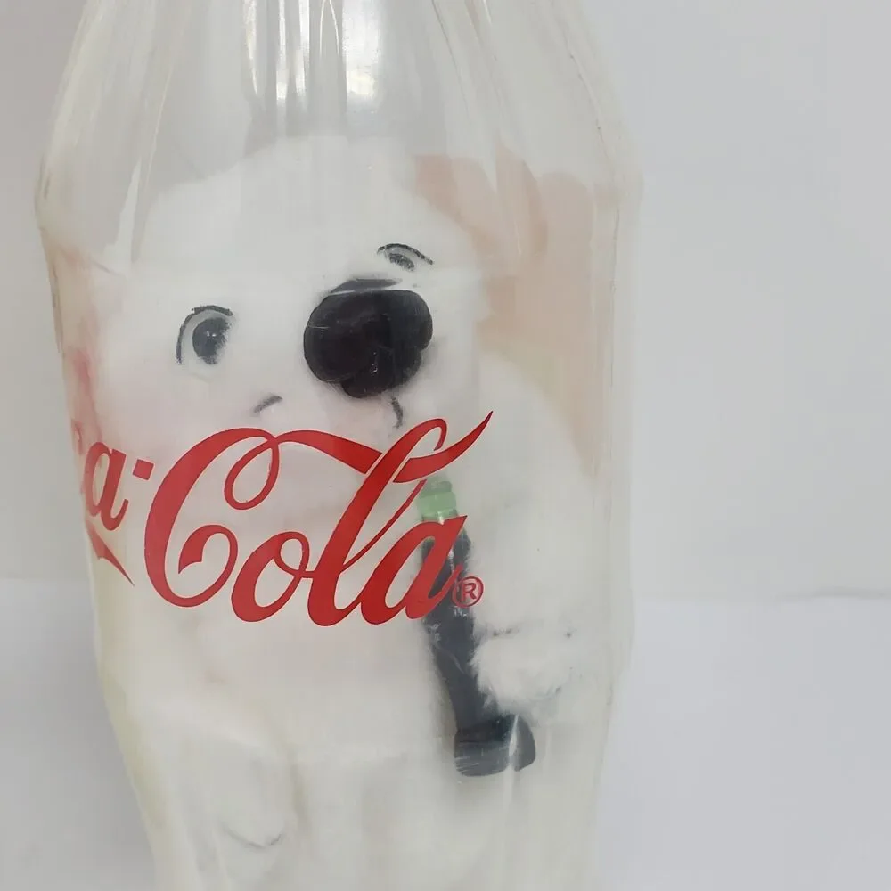 Coca-Cola Plush Polar Bear In Bottle Christmas Polar Bear Brand New Vintage